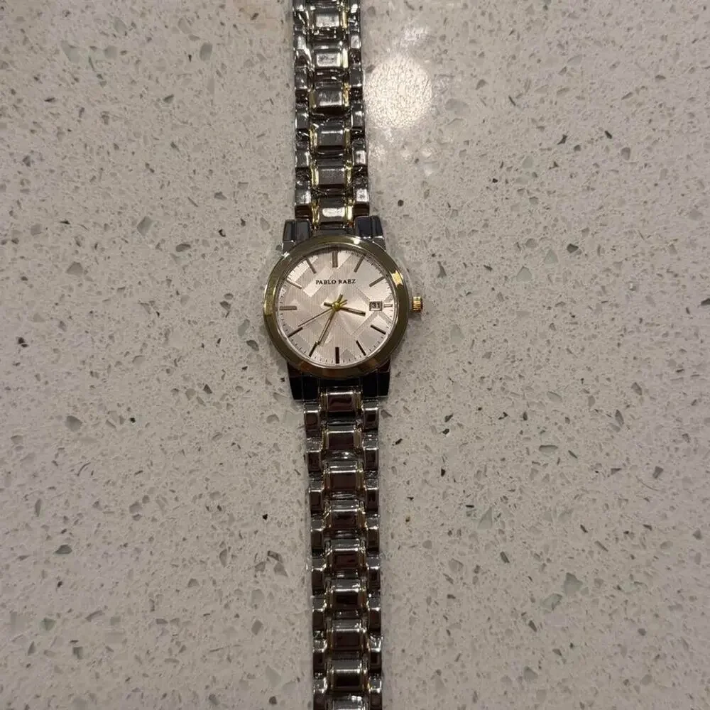 Pablo raez two tone stainless steel minimalist watch
